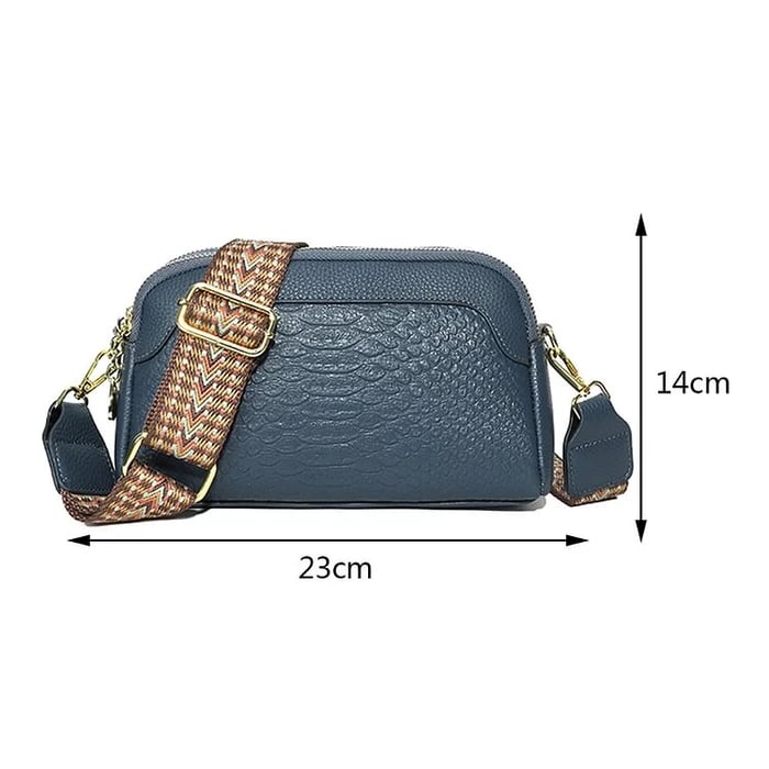 Olivia Elegant Allure | Croc-Pattern Mini Crossbody Bag