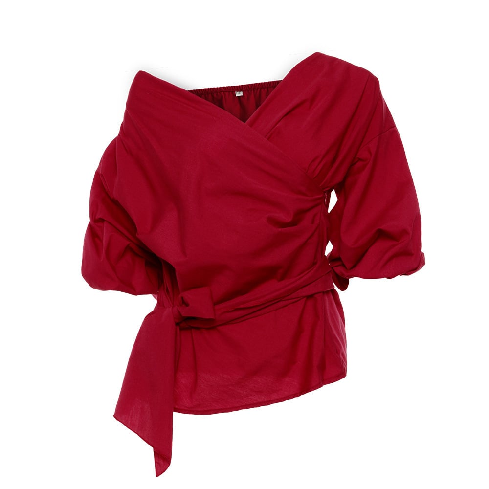 Miss Short Blouse - Romantic Elegance & Crisscross Design