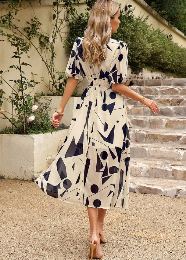Merlin | Flattering Floral Midi Dress
