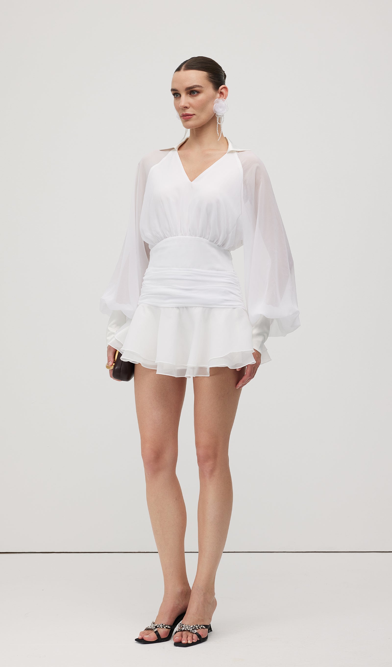 Bella Lantern Sleeve Mini Dress
