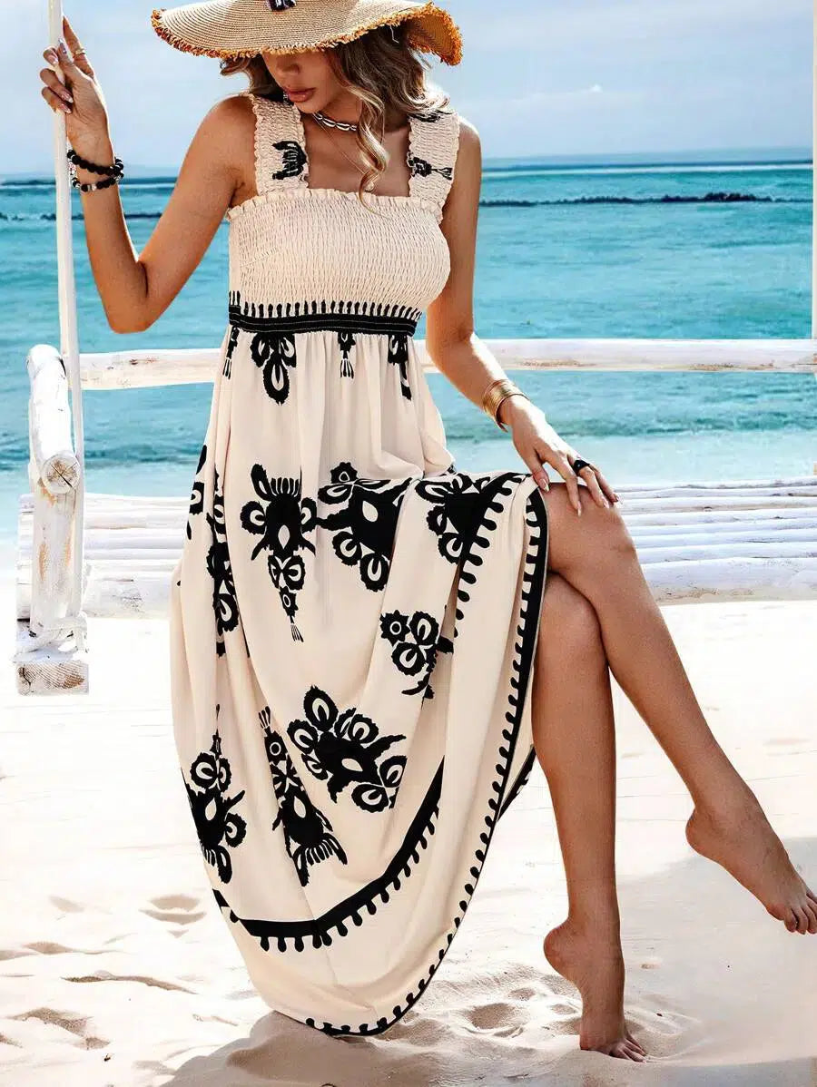 Zara - Apricot Color Sleeveless Spaghetti Strap Maxi Dress