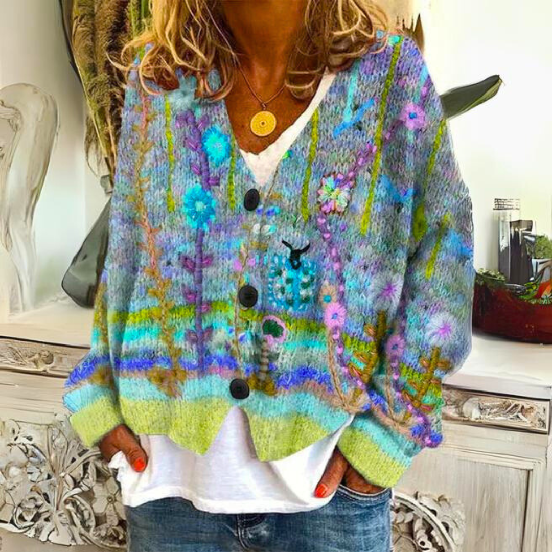 Addison - Stylish Retro Casual Loose-Fit Button Cardigan
