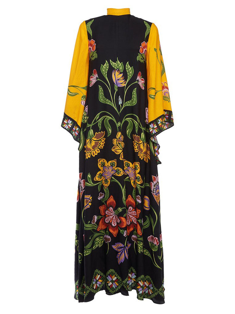 Haana Sunshine Floral Print Flowing Maxi Dress