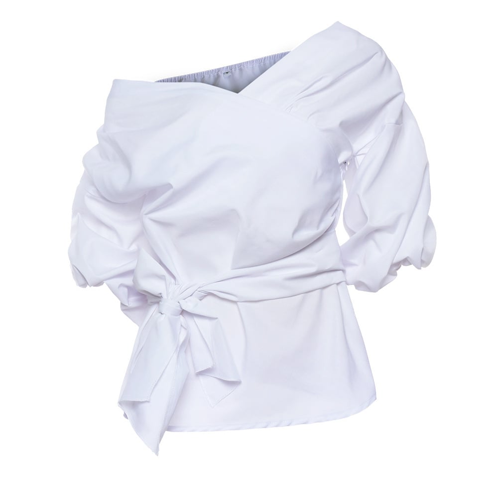 Miss Short Blouse - Romantic Elegance & Crisscross Design