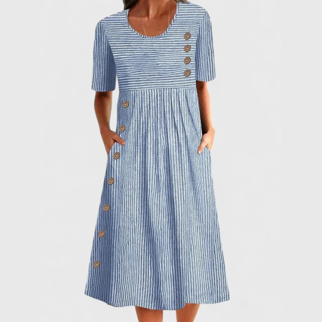 Doro Striped Midi Dress