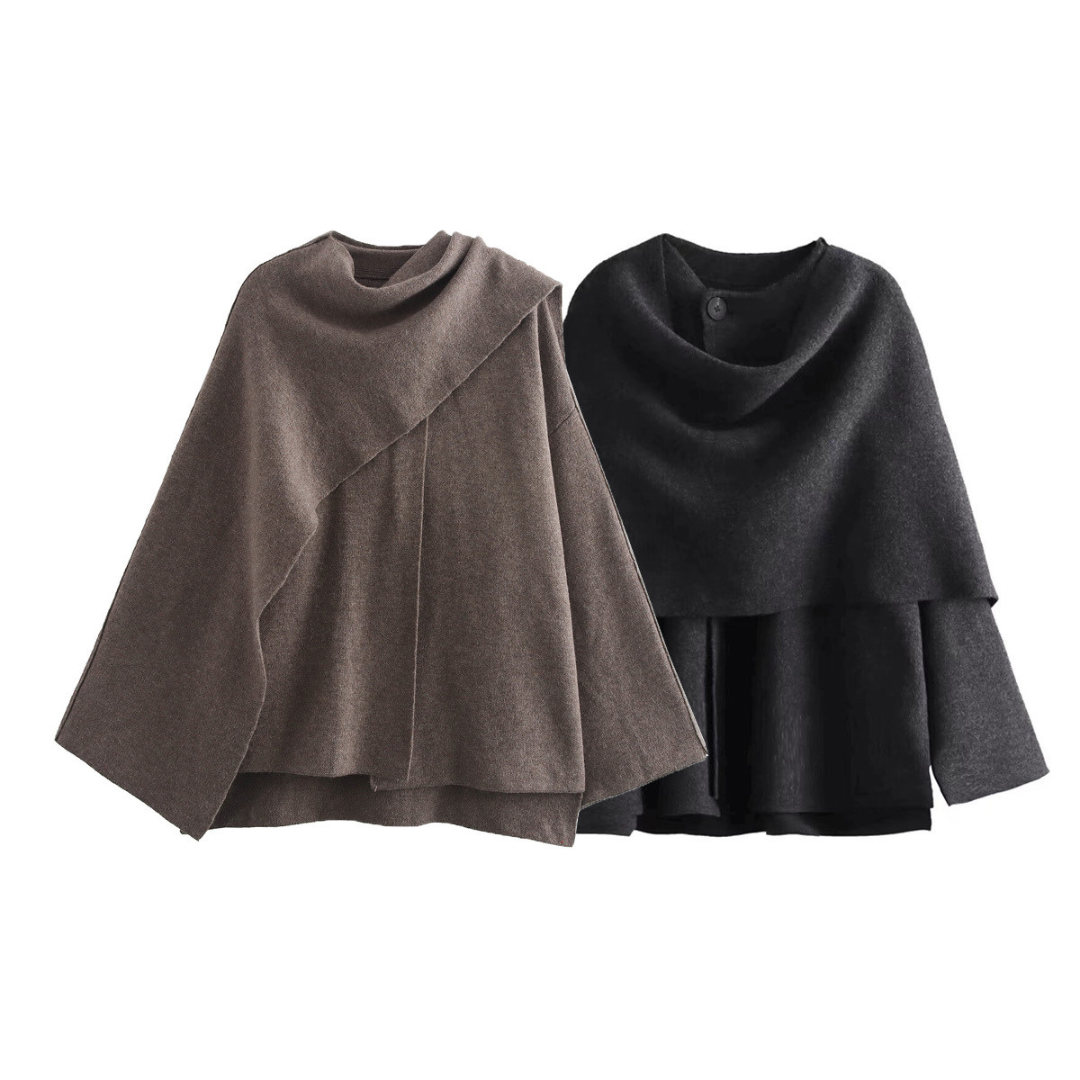 Avie - Stylish Luxury Cape Coat