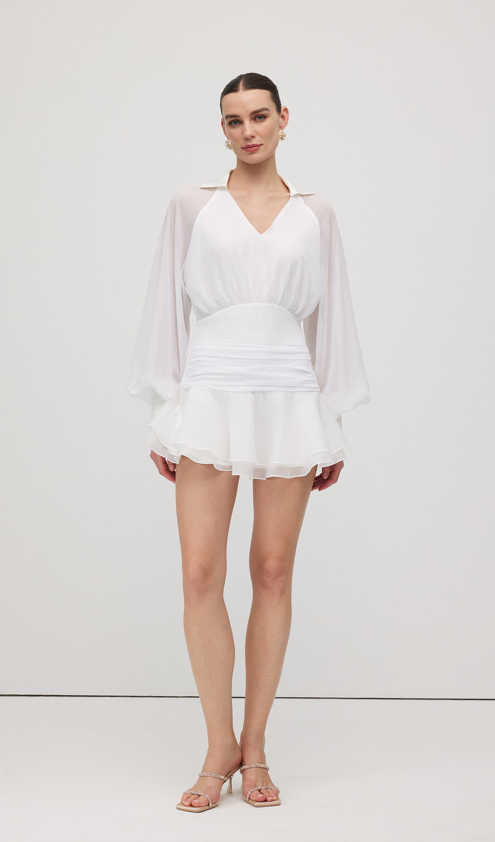 Bella Lantern Sleeve Mini Dress