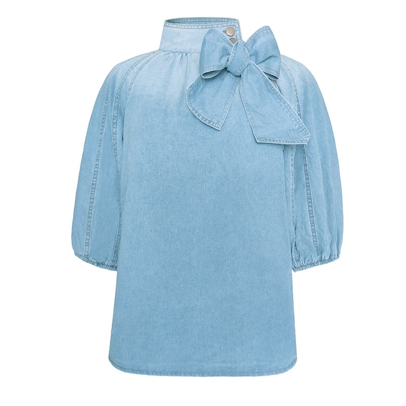 Natalia Denim Top - Sophisticated and Comfortable