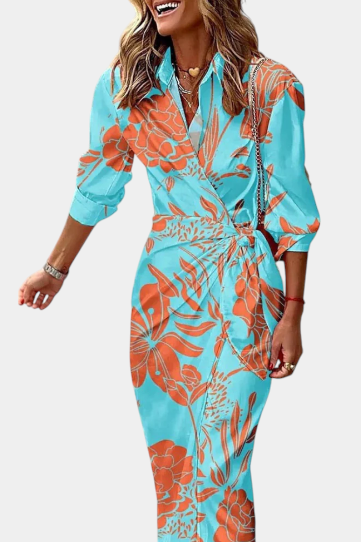 Elodie Printed Wrap Dress