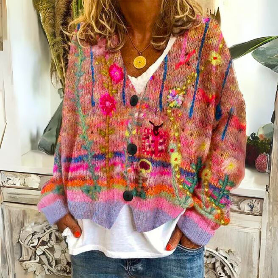 Addison - Stylish Retro Casual Loose-Fit Button Cardigan