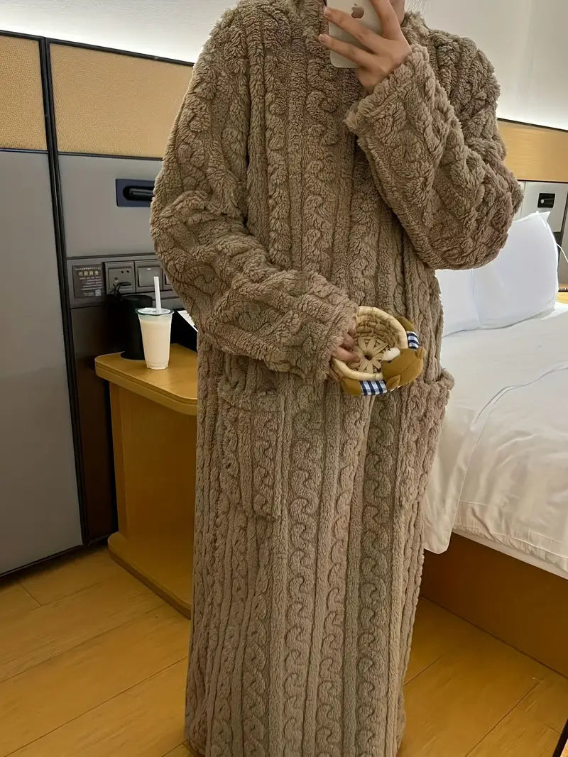 Abigail - Jacquard Soft Fleece Winter Dress