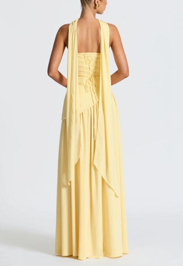Malia Slit Ribbon Maxi Dress
