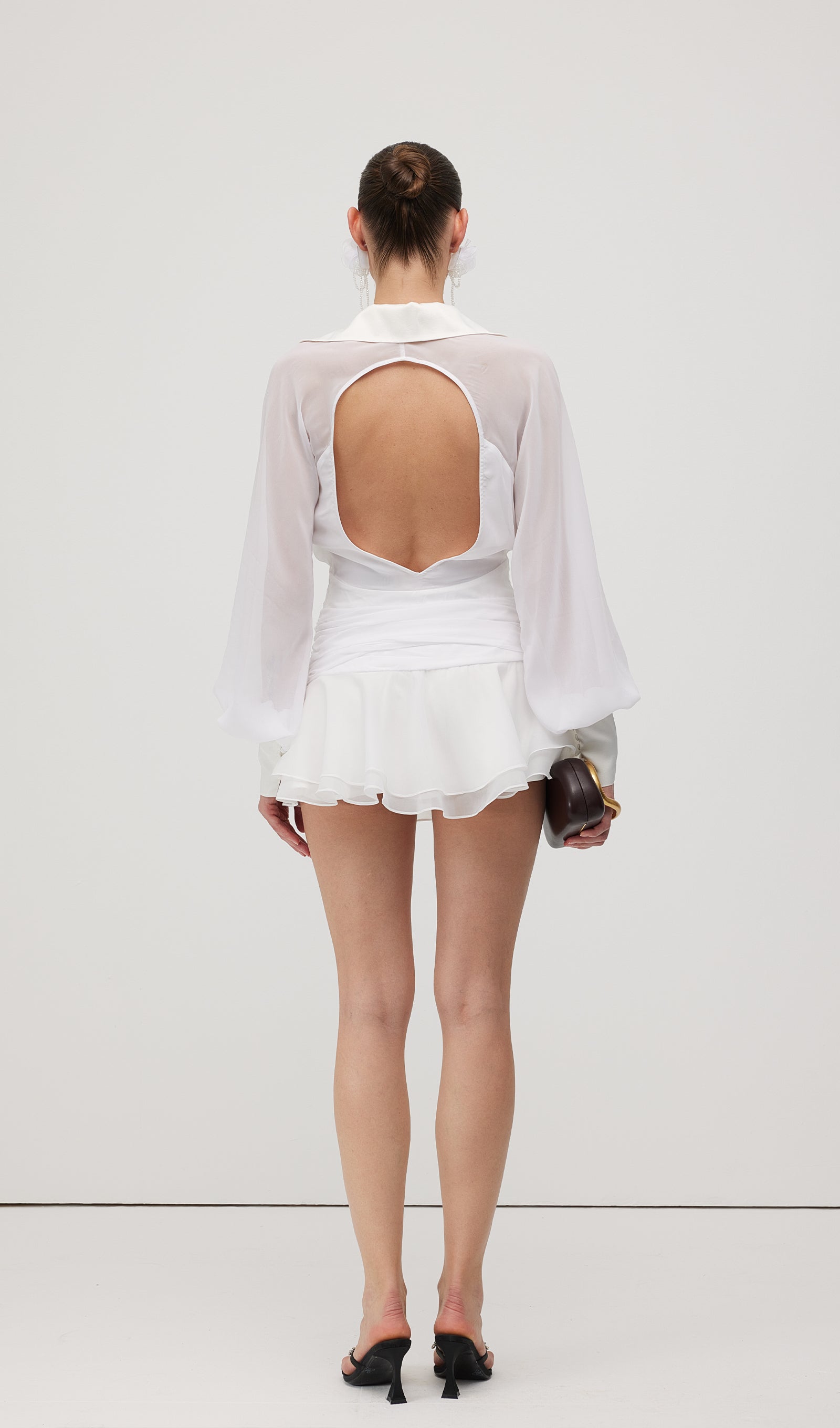 Bella Lantern Sleeve Mini Dress