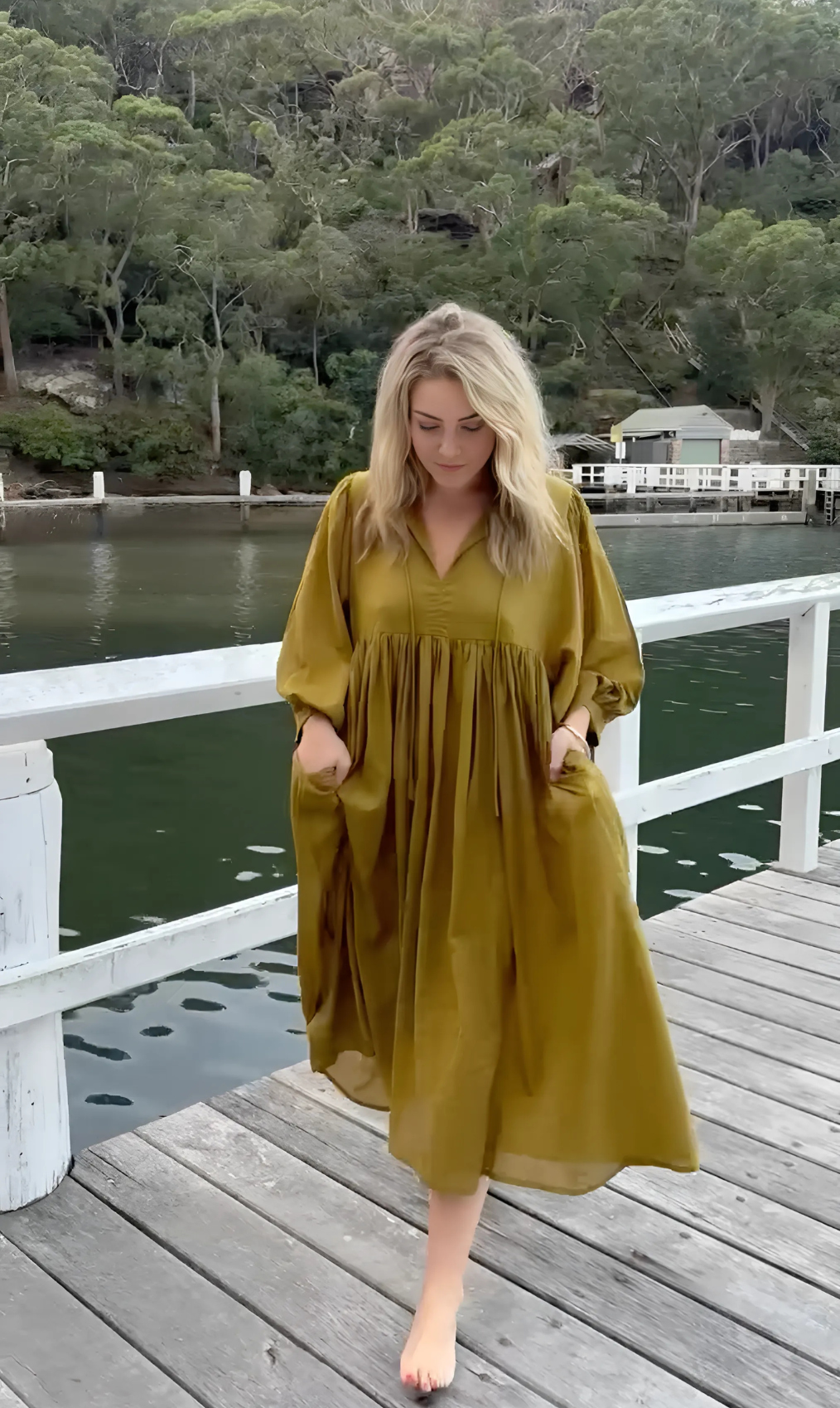 Sarai Midi Dress Pine