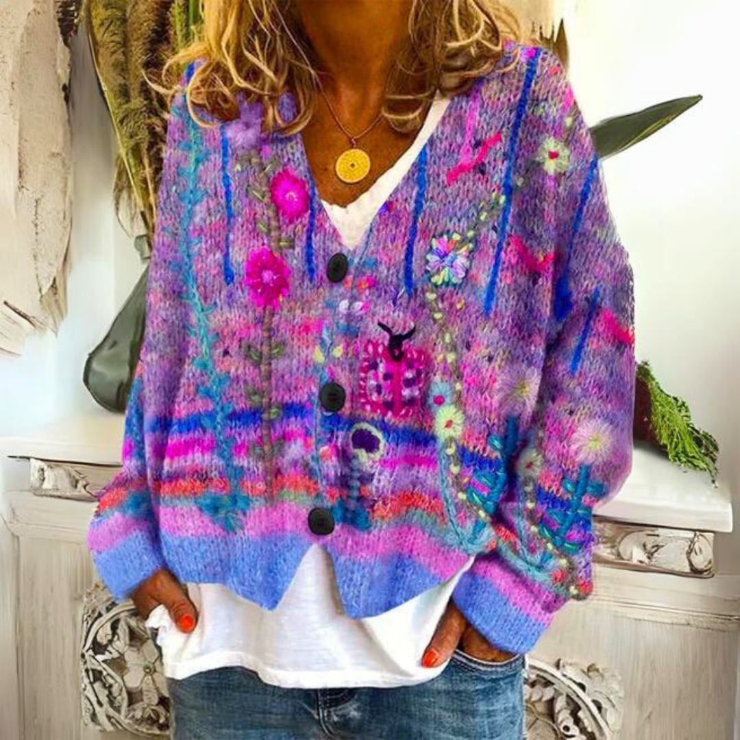 Addison - Stylish Retro Casual Loose-Fit Button Cardigan
