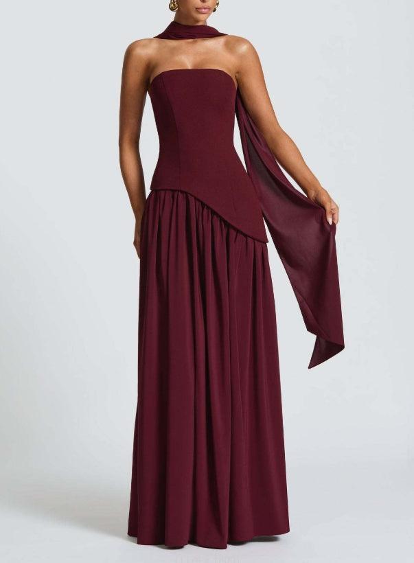 Malia Slit Ribbon Maxi Dress