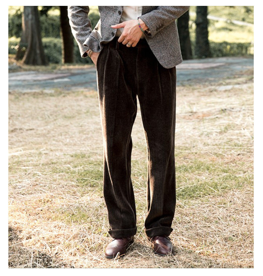 Casual Corduroy Pants - Retro Comfort and Versatile Style