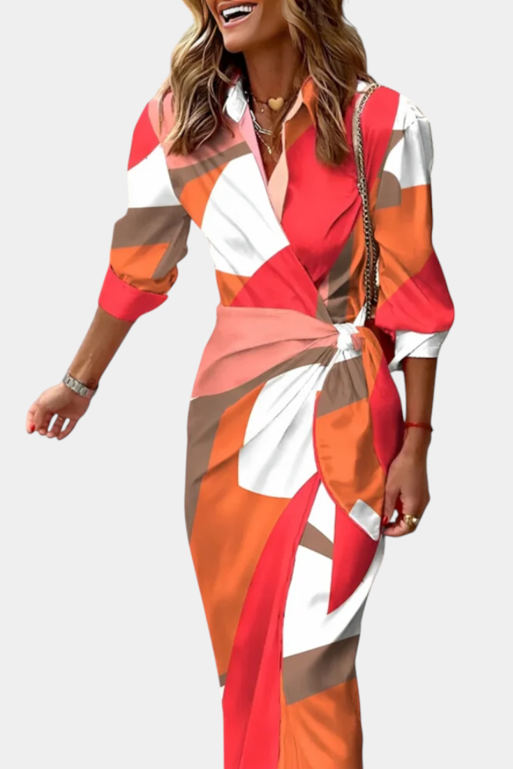 Elodie Printed Wrap Dress