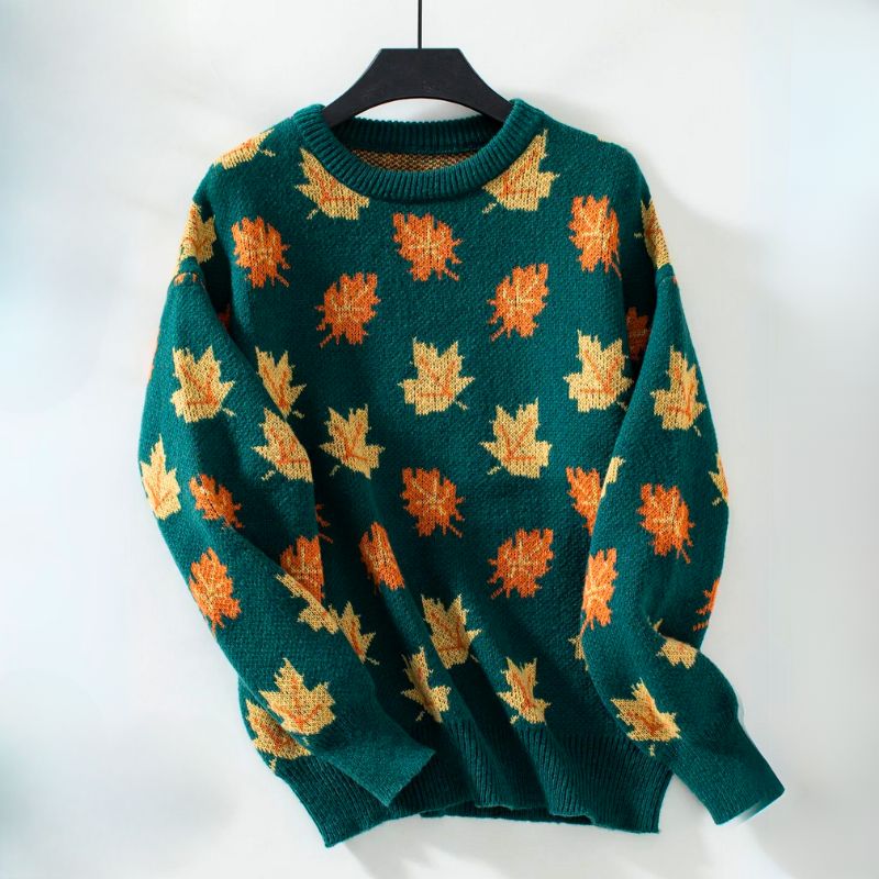 Fall - Comfortable Leaf Style Sweater
