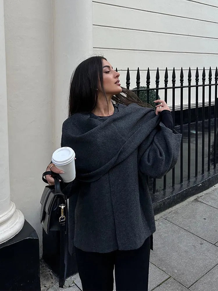 Avie - Stylish Luxury Cape Coat