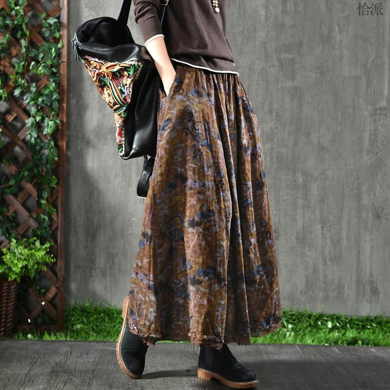 Rada - Maxi skirt with elegant and fresh floral print