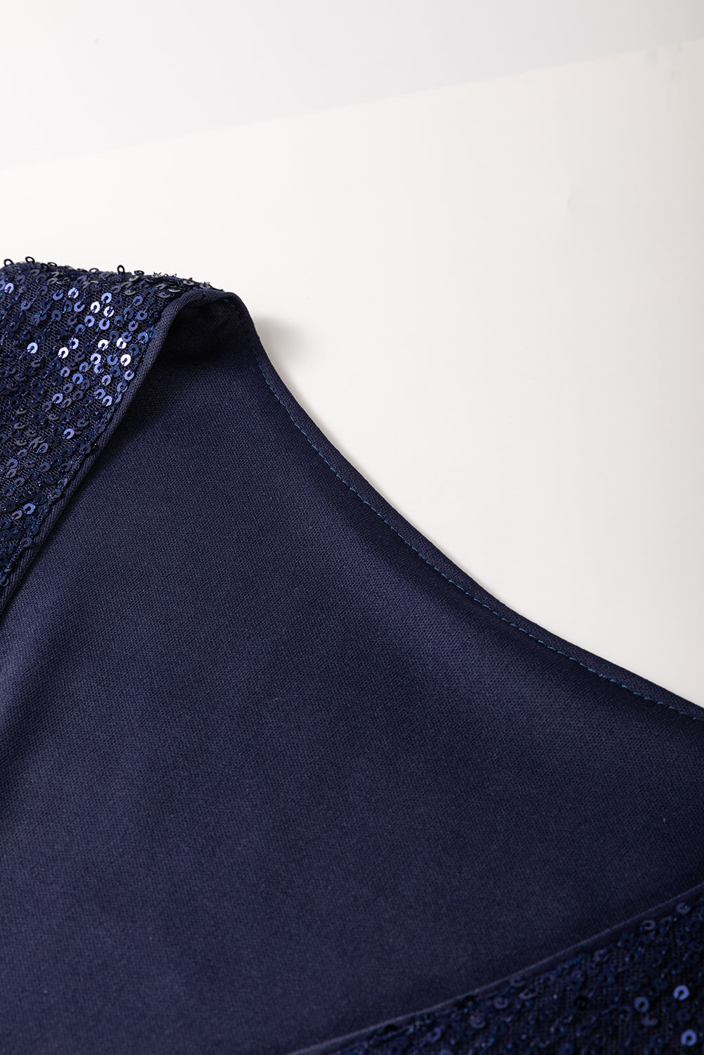 Deep Ocean Blue Sequin Top - Elegance and Comfort for Every Occasion