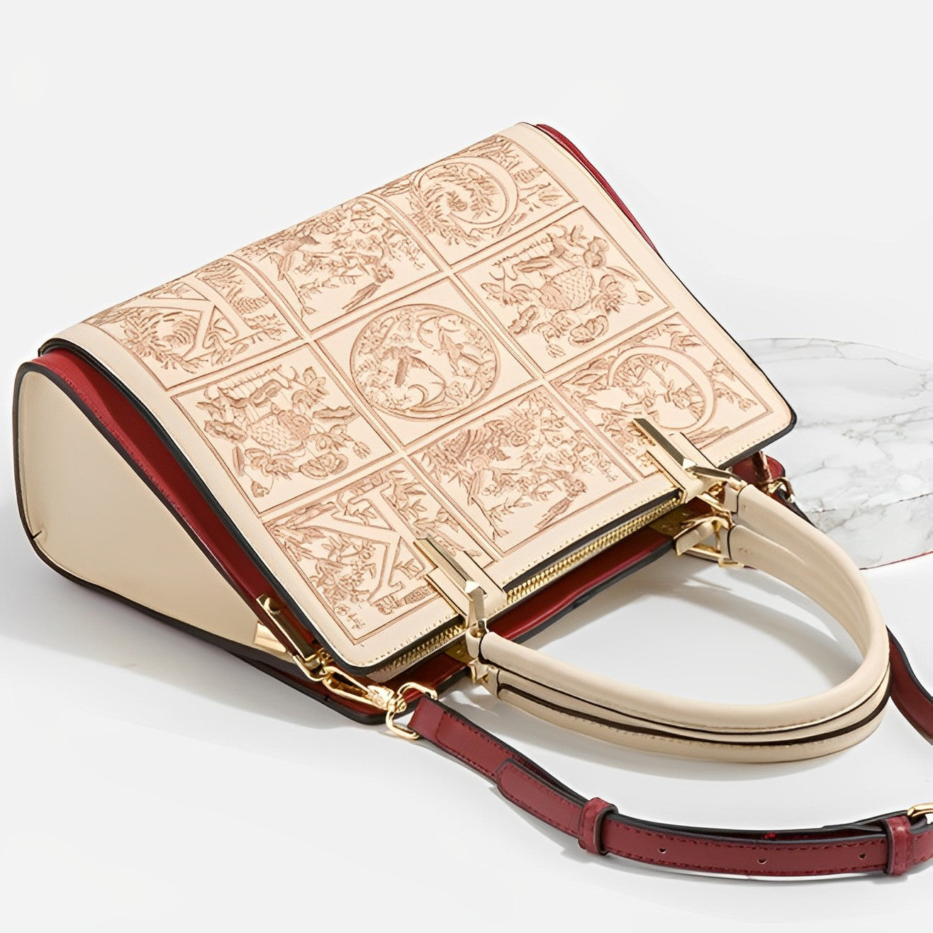 Marseille Embroidery Medium Tote Bag