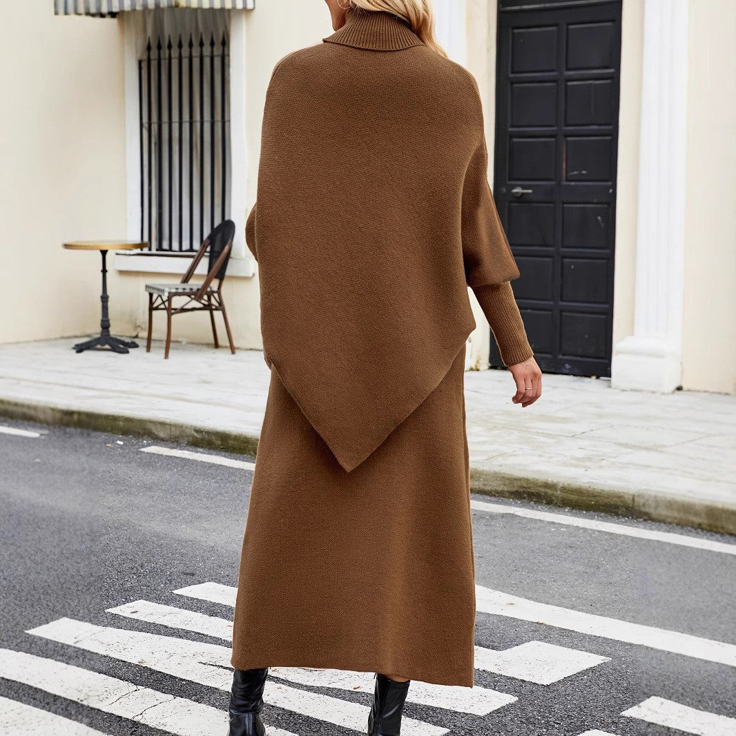 Ari - Stylish Turtleneck Sweater and Skirt Set