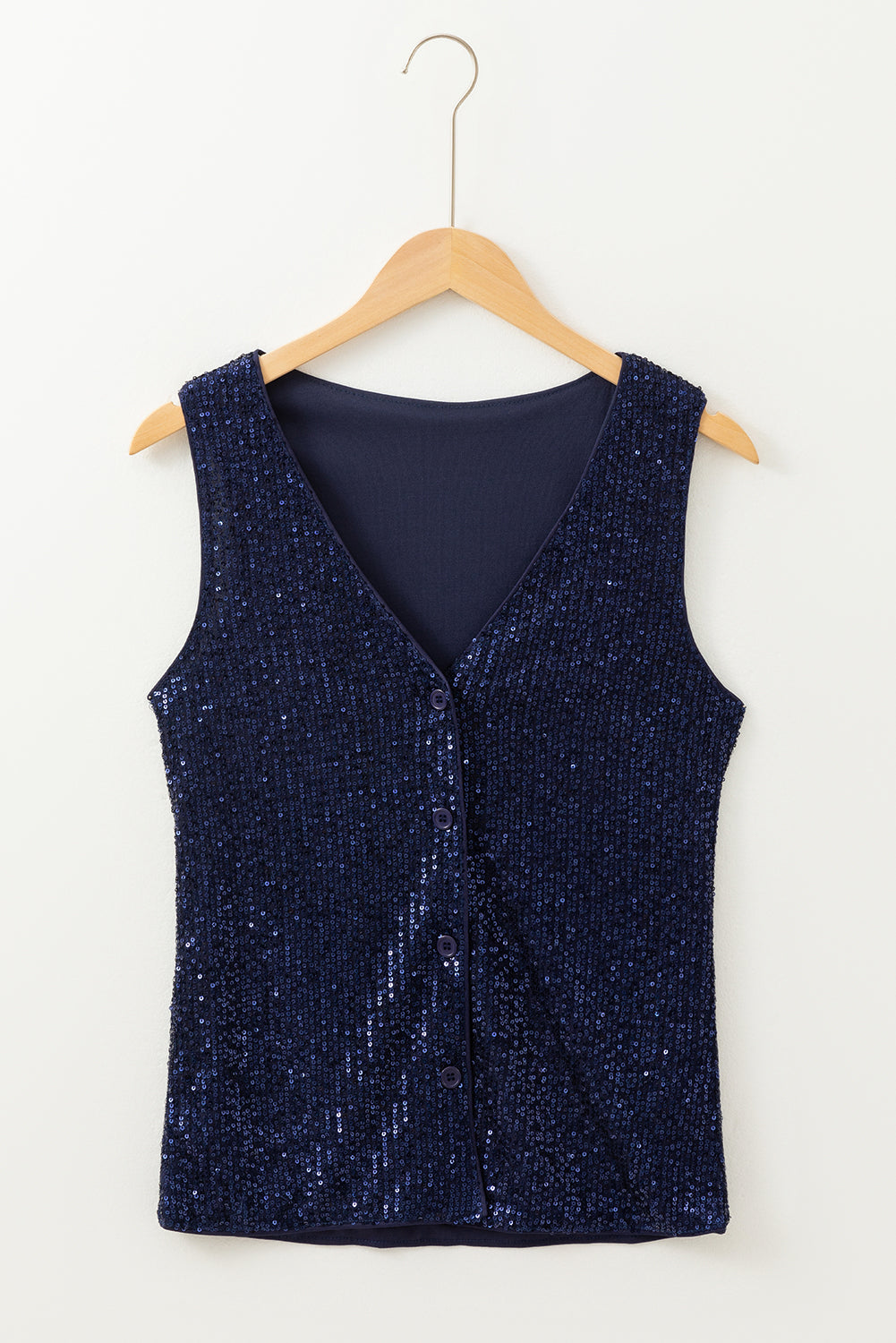Deep Ocean Blue Sequin Top - Elegance and Comfort for Every Occasion