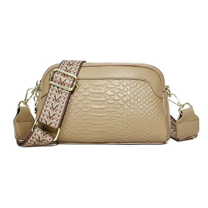 Olivia Elegant Allure | Croc-Pattern Mini Crossbody Bag