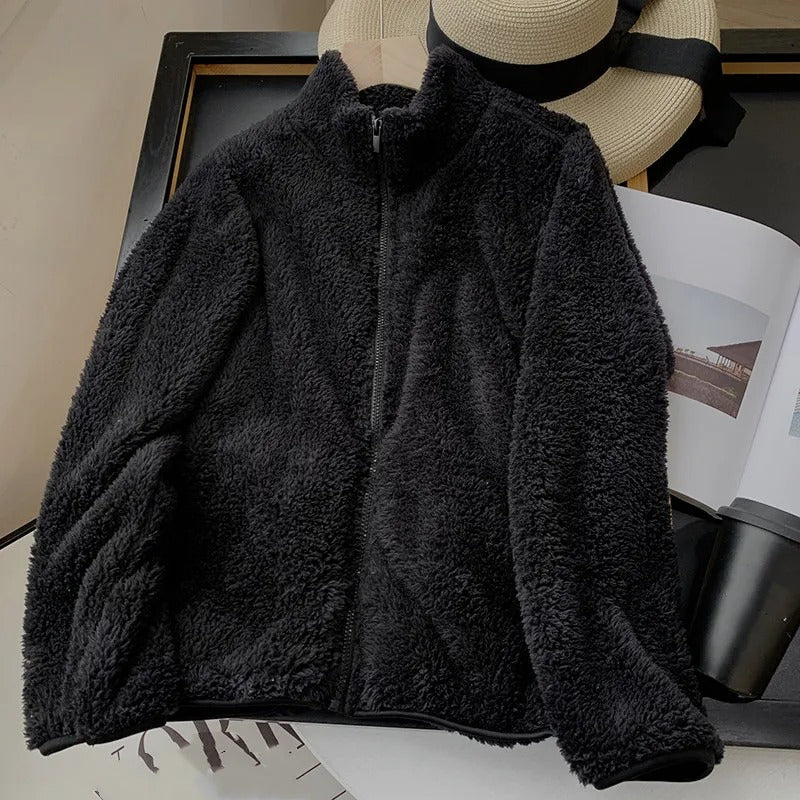 Riley - Cozy Teddy Coat With Zipper