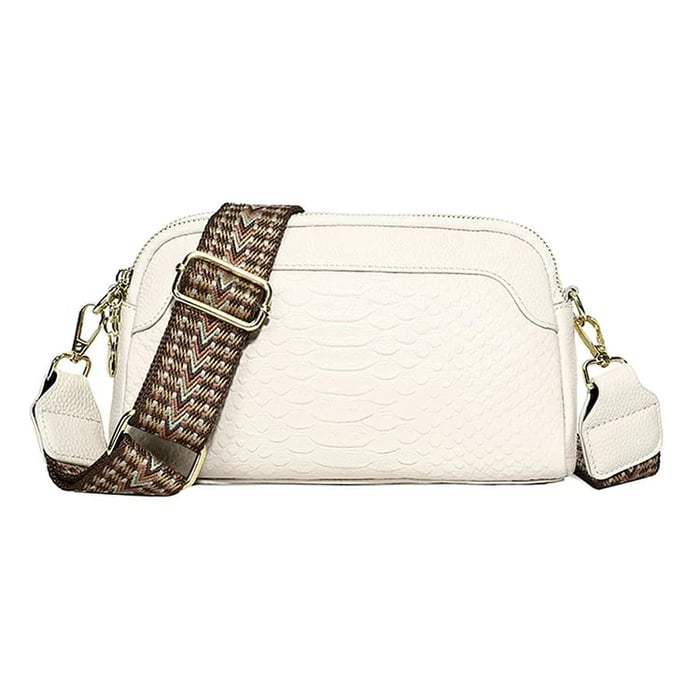 Olivia Elegant Allure | Croc-Pattern Mini Crossbody Bag
