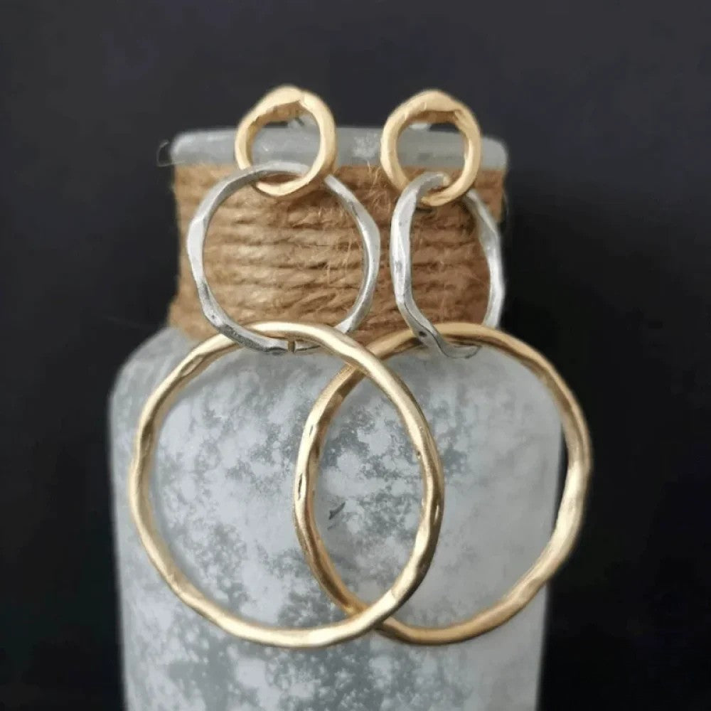 Antique Gold and Silver Earrings