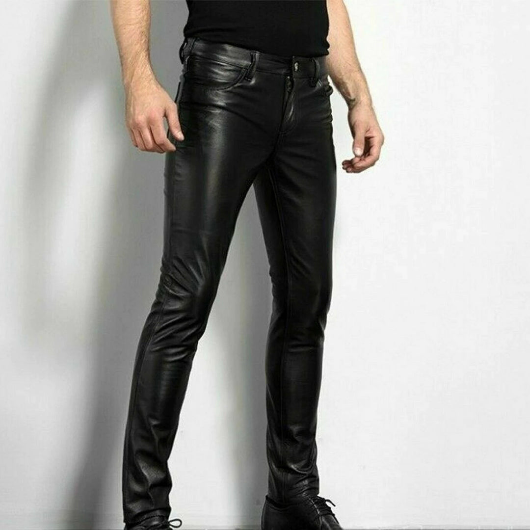 Faux Leather Pants - Rebellious Style and Comfortable Fit