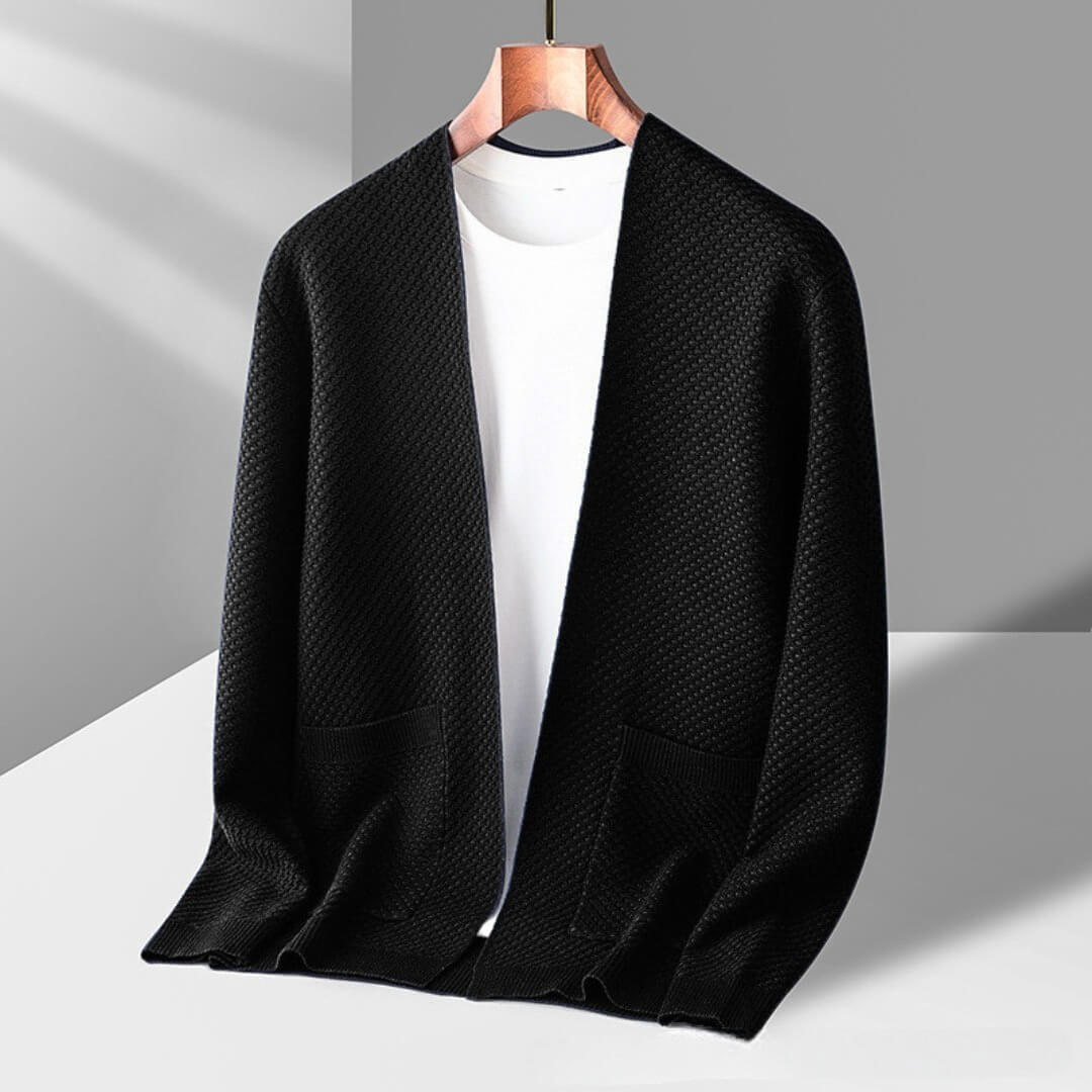 Jamie - Comfortable Honeycomb Cardigan