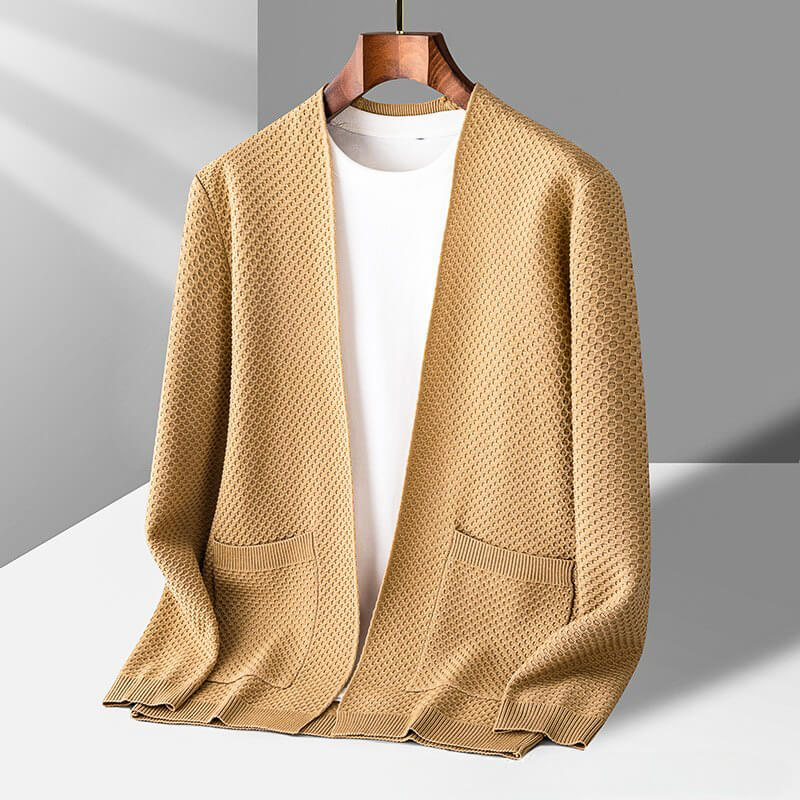 Jamie - Comfortable Honeycomb Cardigan