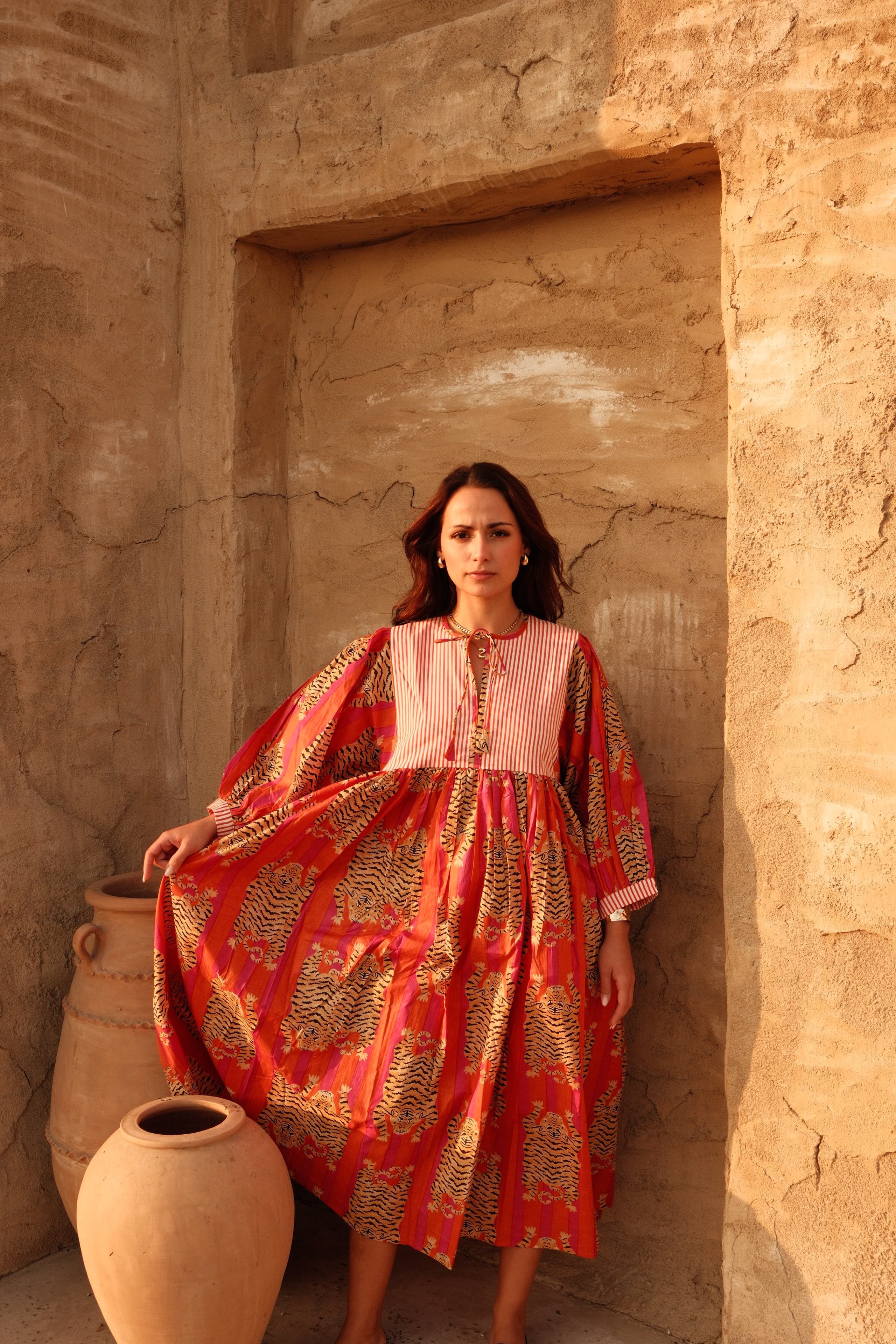 Asprella Midi Dress Red