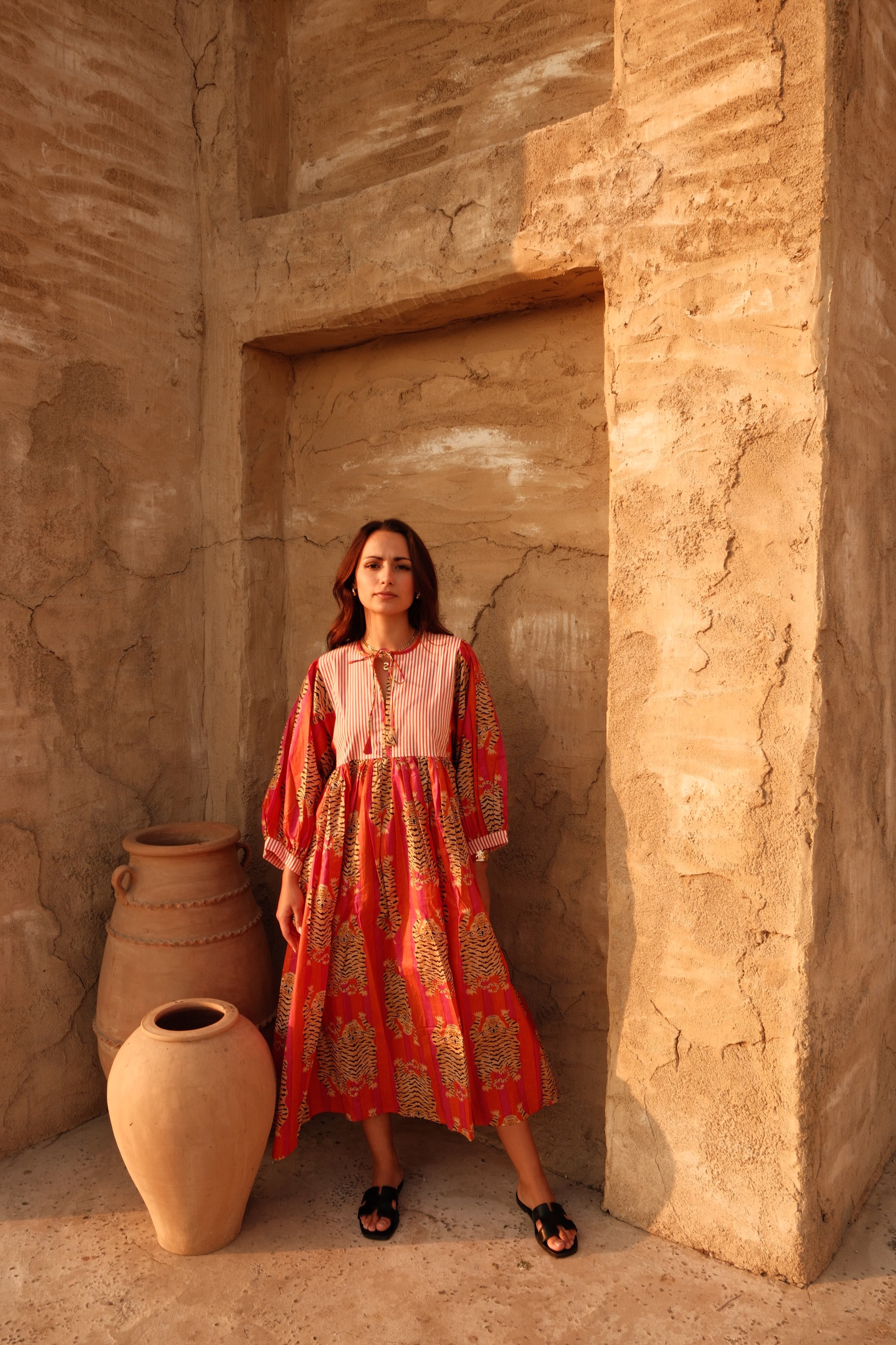 Asprella Midi Dress Red