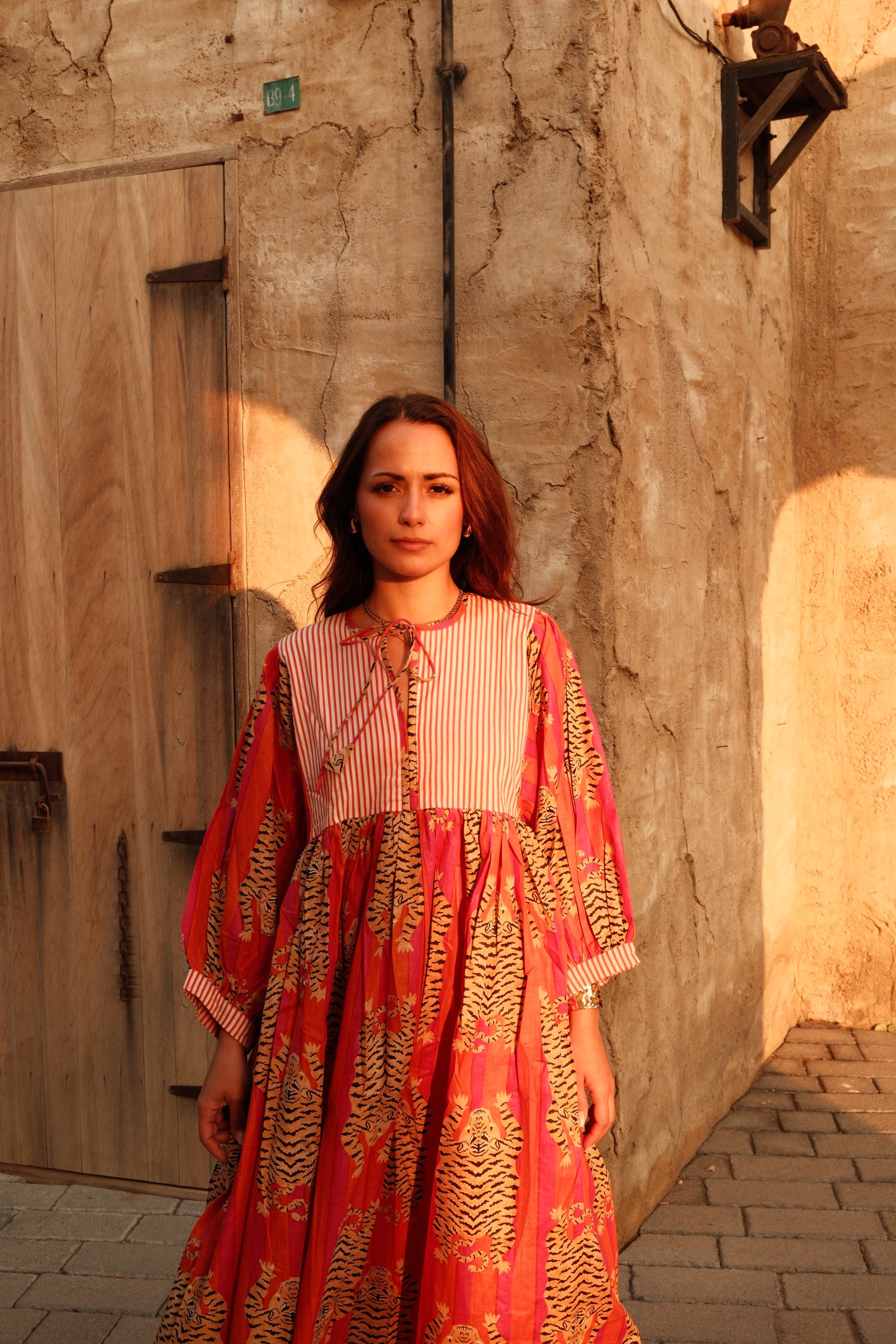 Asprella Midi Dress Red