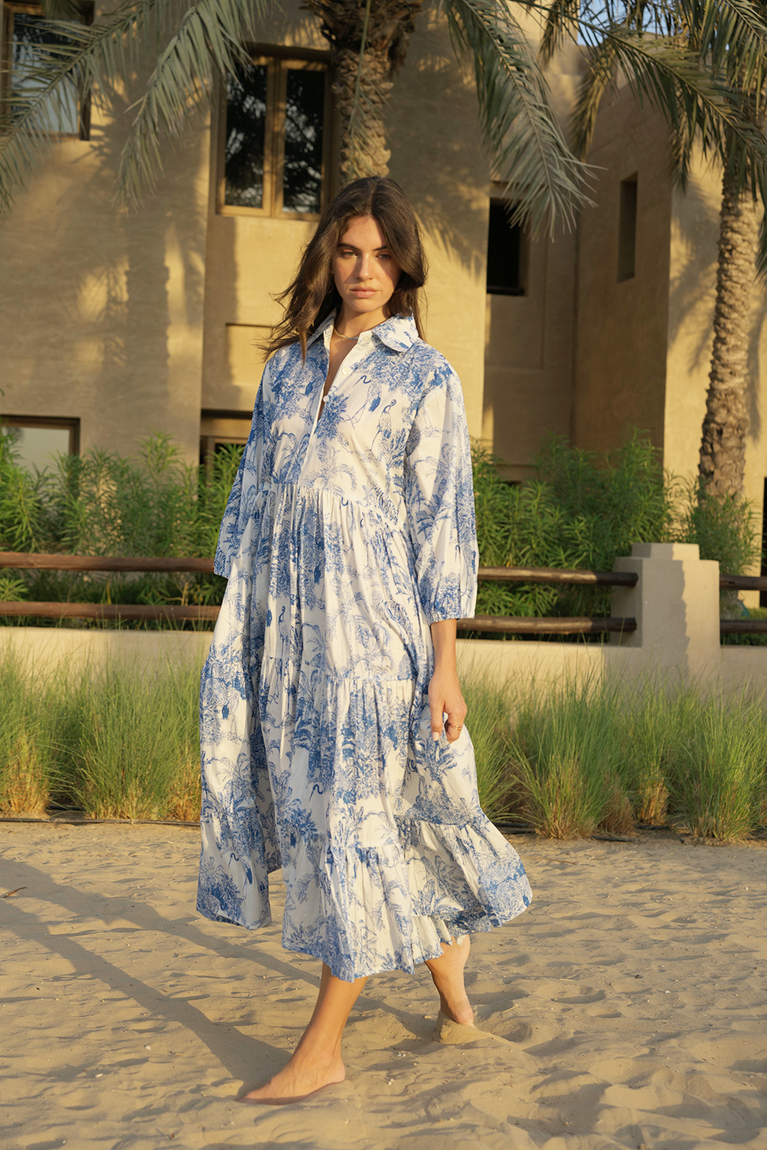 Marsie Midi Dress - Azure Wave