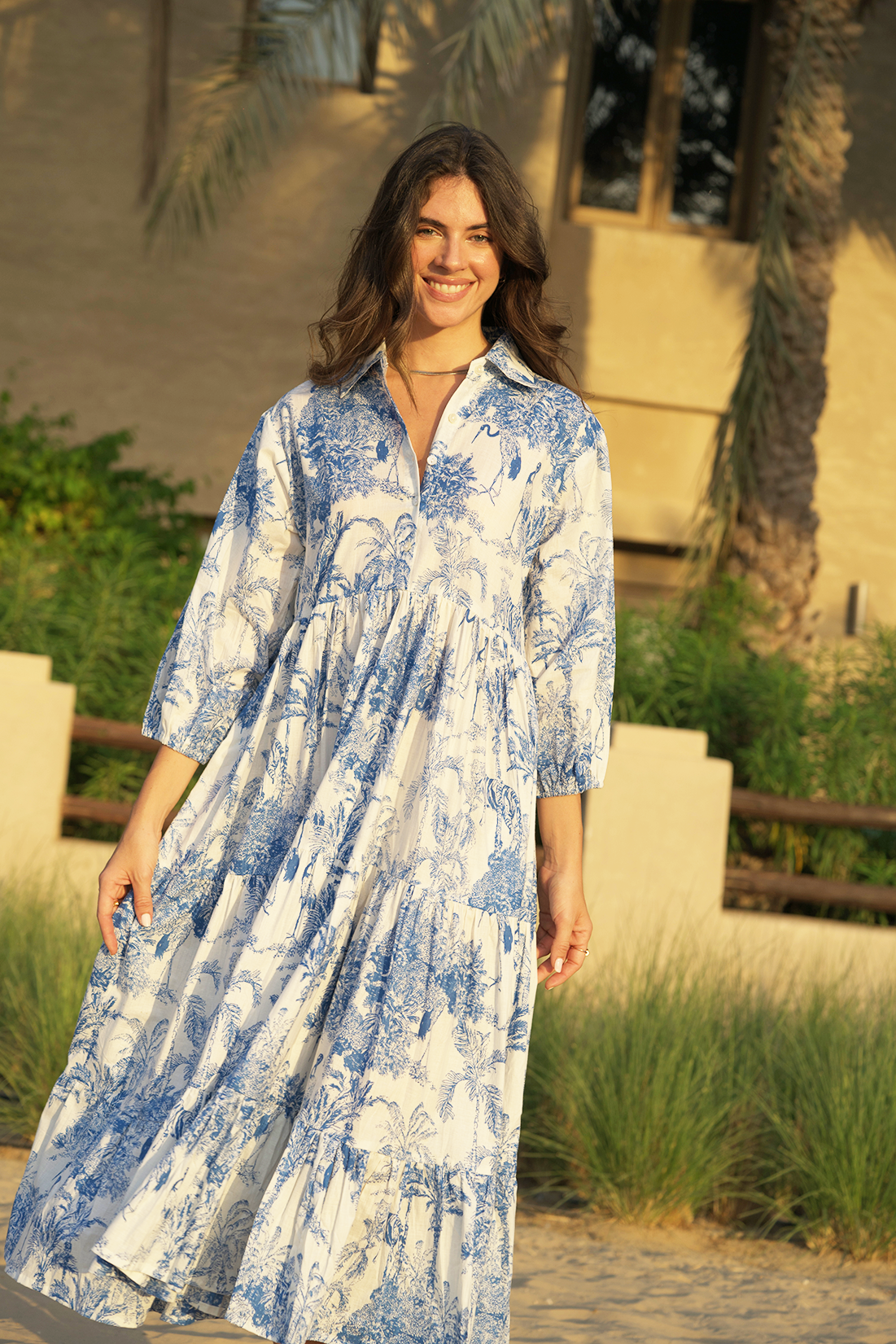 Marsie Midi Dress - Azure Wave
