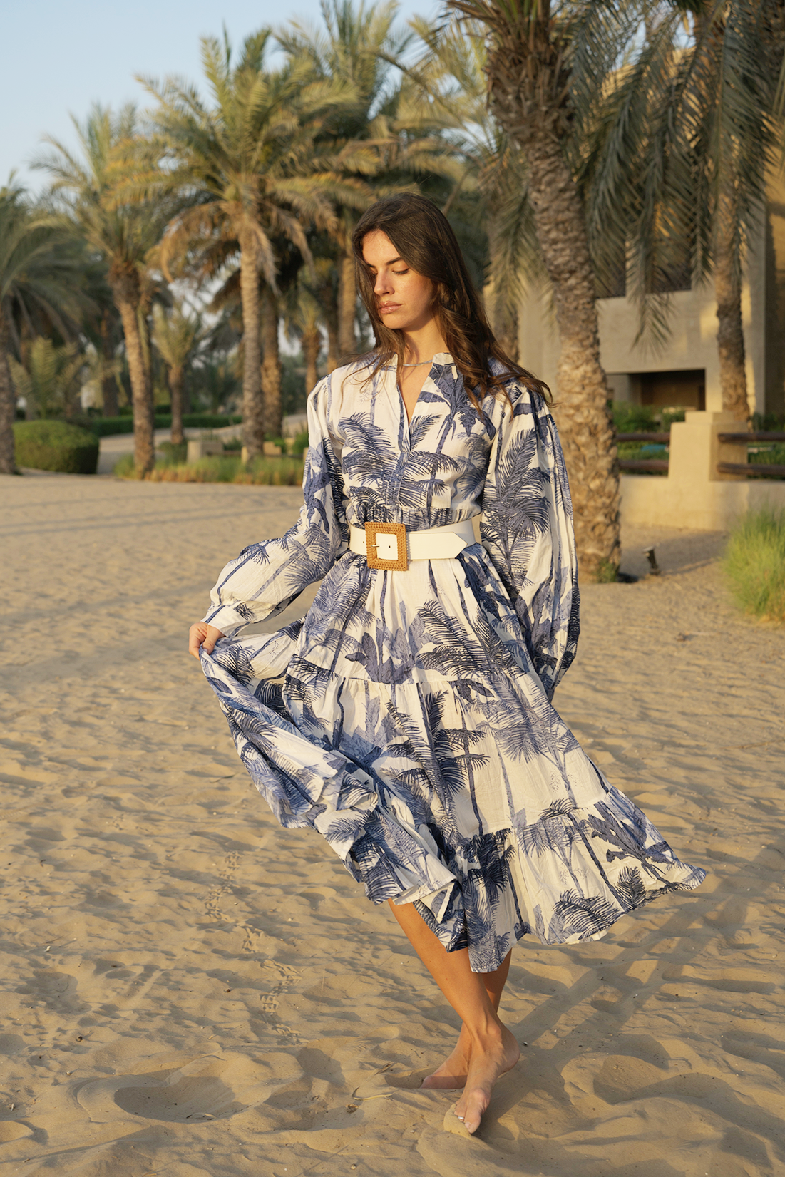 Lianna Midi Dress - Dark Blue