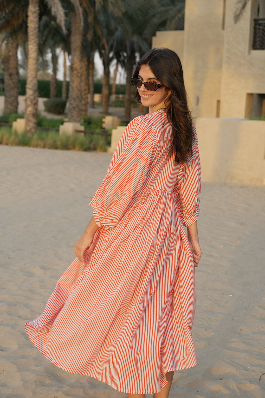 Helena Midi Dress - Apricot Blush