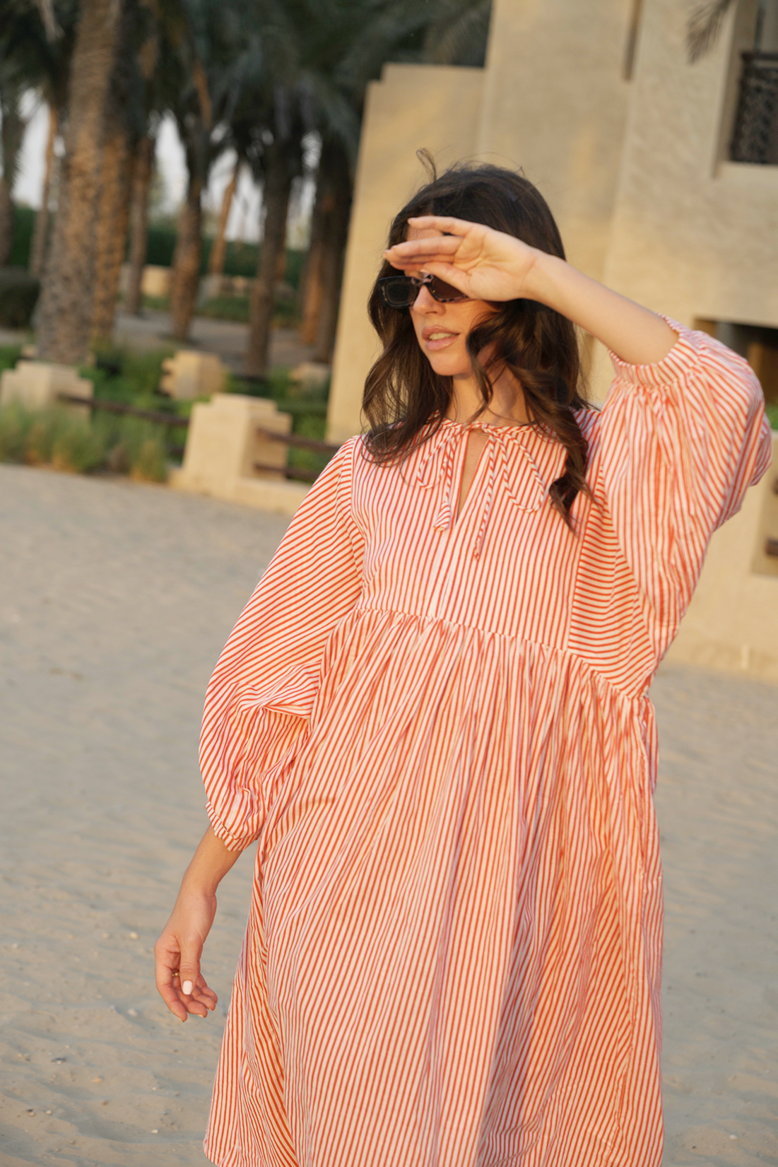 Helena Midi Dress - Apricot Blush