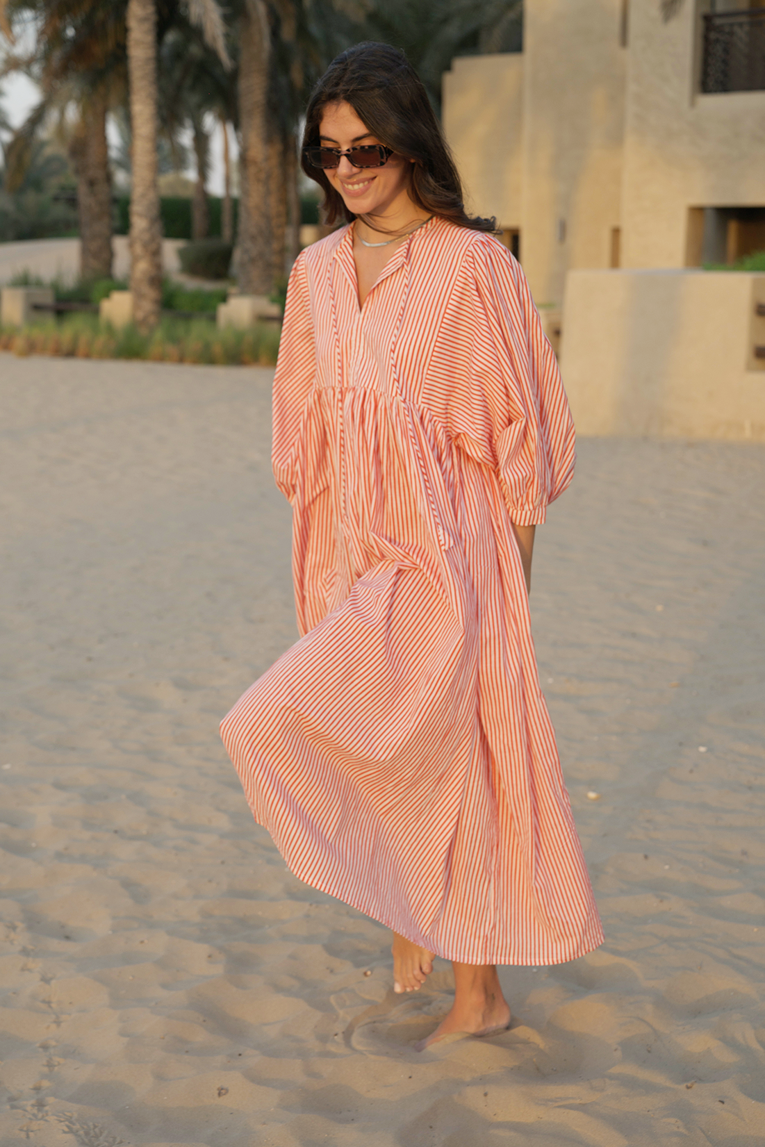Helena Midi Dress - Apricot Blush