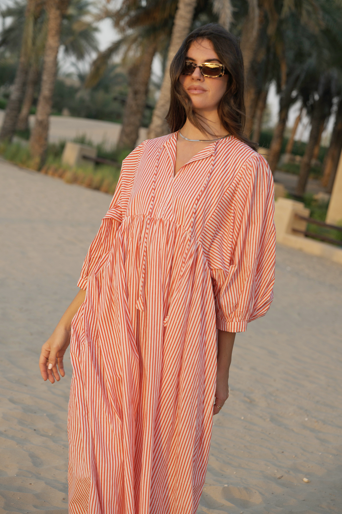 Helena Midi Dress - Apricot Blush