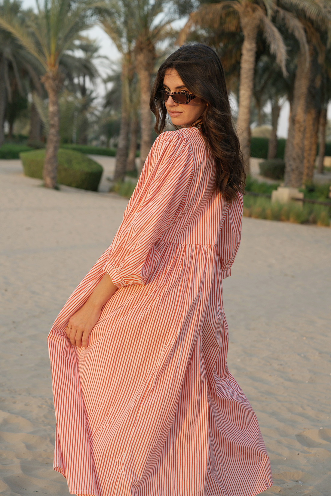 Helena Midi Dress - Apricot Blush