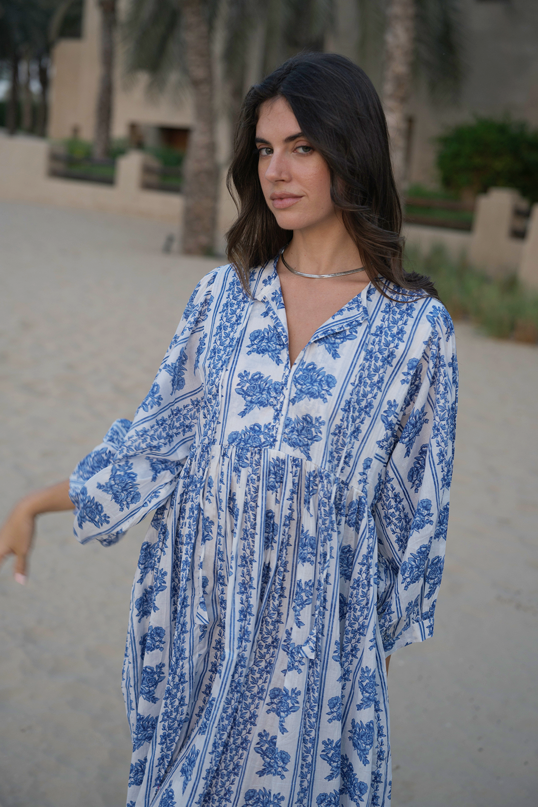 Amaya Midi Dress - Bluebell