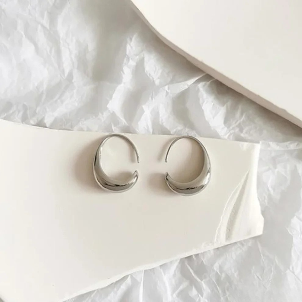 Elegant Earrings Made of Gold and Silver