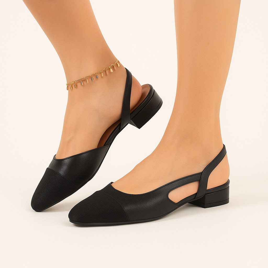 Elegant Women's Ankle Strap Low Block Heel Mary Jane Shoes